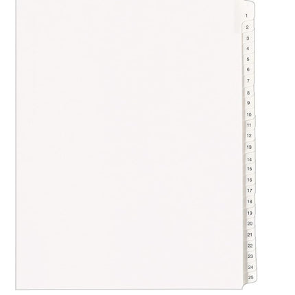 Avery 01701 Divider – Dividers, Letter, White)
