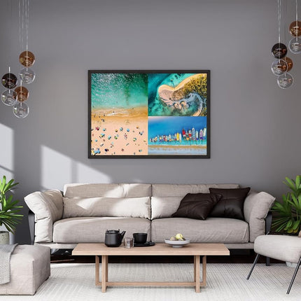 Trefl 26192 1500 Elements Thickest Cardboard Organic ECO Air Landscape Collage Beach Holiday Entertainment for Adults and Children Aged 12+ UFT Puzzle Aerial Mindblow: Waiting for High Tide