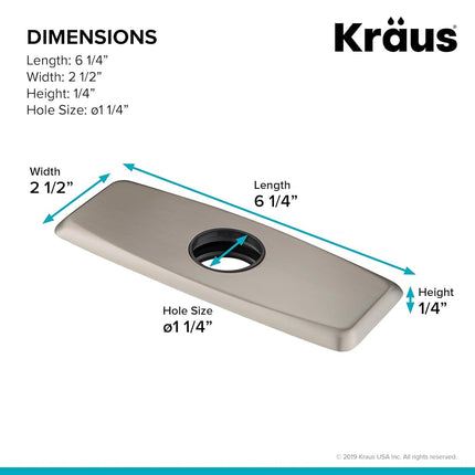 KRAUS Deck Plate for Bathroom Faucet in Gunmetal, BDP01GM