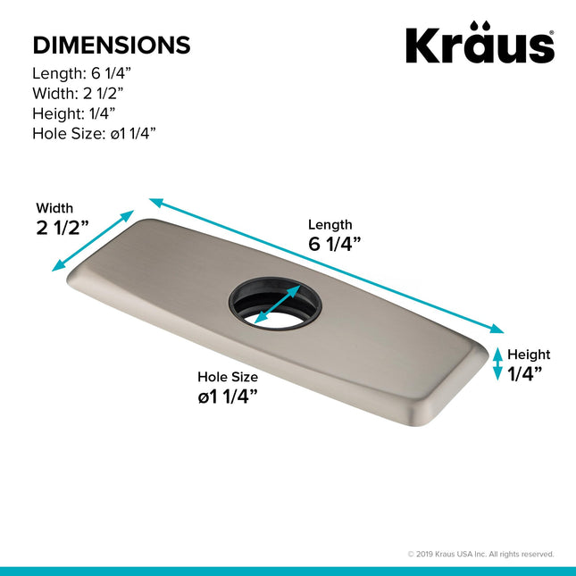 KRAUS Deck Plate for Bathroom Faucet in Gunmetal, BDP01GM