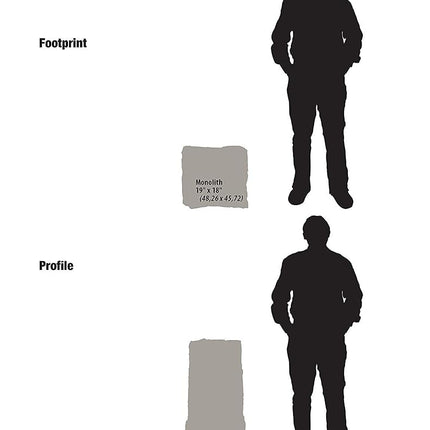 Emsco Group 2235 Natural Sandstone Appearance Utility Cover � Lightweight � Easy to Install Tall Monolith Landscape Rock