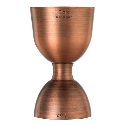 Barfly M37006ACP Heavy-Duty Straight Rim Bell Jigger, 1 oz x 2 oz, Antique Copper
