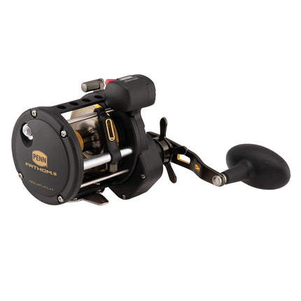 PENN Fathom® II Level Wind, Saltwater Fishing Reel, Conventional Reels, Sea - Nearshore/Lake Fishing, Shore and Kayak Fishing, Unisex, Black Gold, 30LC | Right Hand