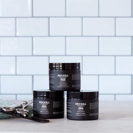 Brickell Men’s Styling Clay Pomade For Men, Natural & Organic with Strong Hold & Matte Finish, Product for Modern Hairstyles, 2 Ounces, Scented