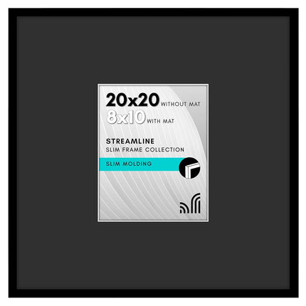Americanflat 20x20 Poster Frame - Matted to 8x10 -