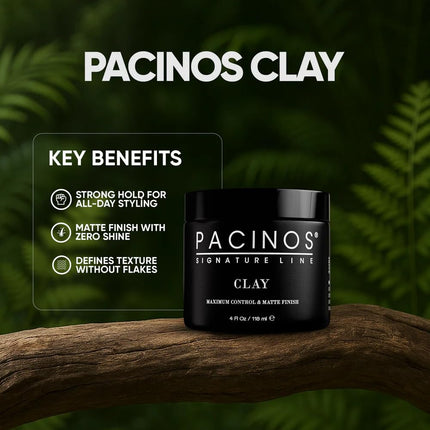 Pacinos Signature Line Hair Paste with Clay - Long Lasting Styling Wax with Firm Hold for All Hair Types 100g (Pack of 1)