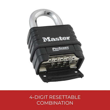 Combination Padlock, Bottom, Black/Silver