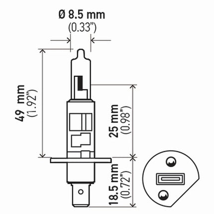 HELLA (H1 130W) 12V Bulb