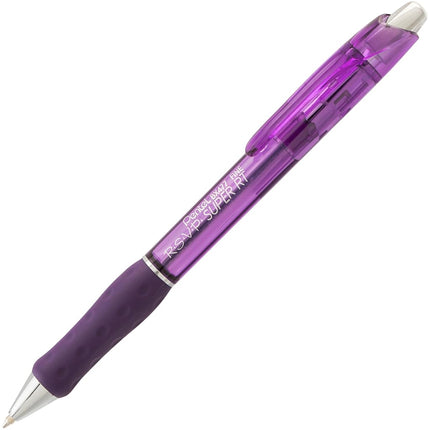 Bolígrafo Pentel RSVP Super RT, línea fina (0,7 mm), tinta violeta (BX477-V)