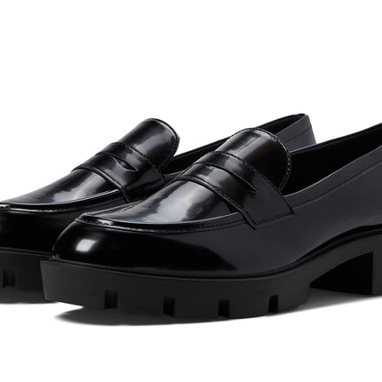 NINE WEST Women's Maibel3 Slip On Loafers, Black Patent, 6.5 UK