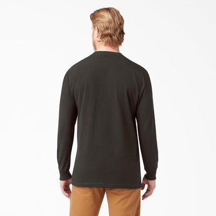 Dickies Men's Big-Tall Long Sleeve Heavyweight Crew Neck, Chocolate Brown, XX-Large/Tall