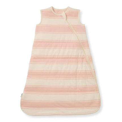 Burt's Bees Baby unisex-baby Beekeeper Wearable Blanket, Quilted Pink Sand Rugby Stripe, Small