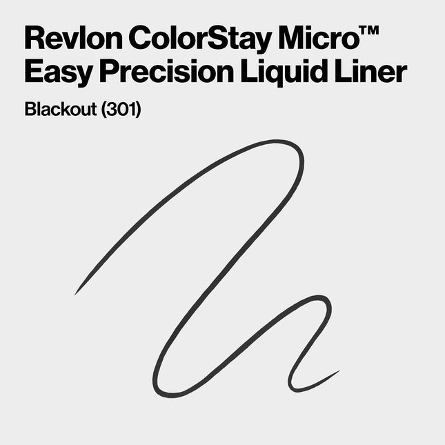 REVLON Delineador Líquido de Precisión Micro Easy ColorStay, 301 Blackout (Paquete de 2)