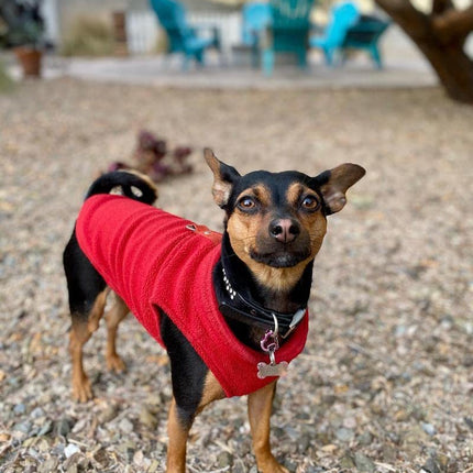Gooby Fleece Vest, Red, X-Large