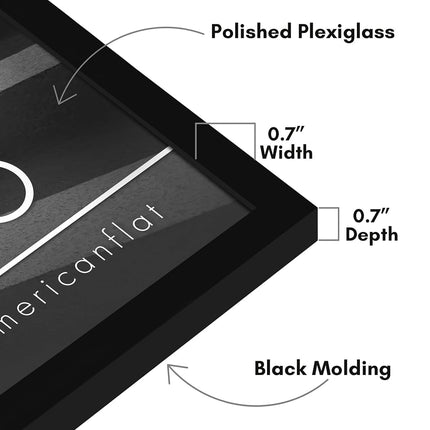 Americanflat 18x36 Picture Frame with Polished Plexiglass - Streamline Collection - Thin Border Picture Frame for Wall Display - Hanging Hardware Included - Black