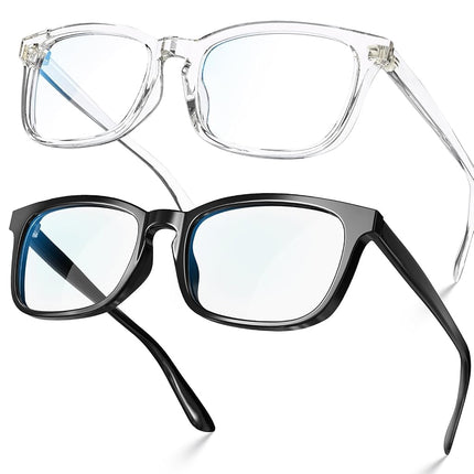 VISOONE 2 Pack Blue Light Blocking Glasses Square 