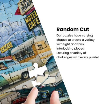 MasterPieces - 1000 Piece Jigsaw Puzzle, Route 66 Main Street Muscle, Fun for Adults, Family, Kids, 19.25" x 26.75"