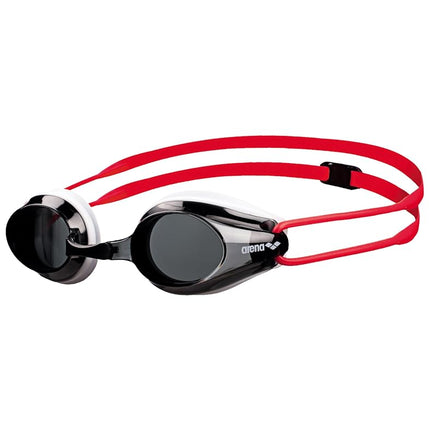 ARENA Tracks Jr Youth Swim Goggles, Smoke/White/Red, Junior