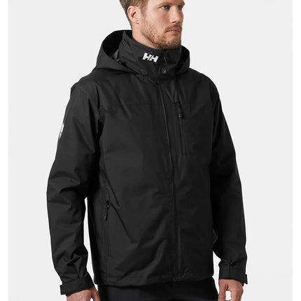 Helly Hansen Men's Crew Hooded Midlayer Jacket 2, Black, M