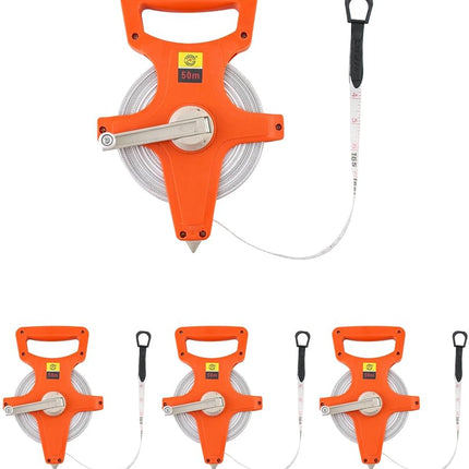 QWORK Open Reel Dual Sided Fiberglass Tape Measure
