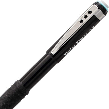 Pentel Twist Erase .7 MM, lápiz automático Twist-Erase III, paquete de 3, barriles negros, los mejores lápices mecánicos profesionales para la escuela, la oficina y el hogar para mujeres y hombres (QE517BP3)