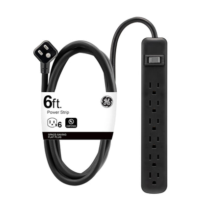 GE 6-Outlet General Purpose Power Strip, 6-Ft Cord
