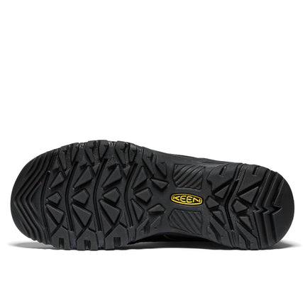 KEEN Men's Targhee 4 Mid Height Durable Comfortable Waterproof Hiking Boots, Black/Black, 10 UK