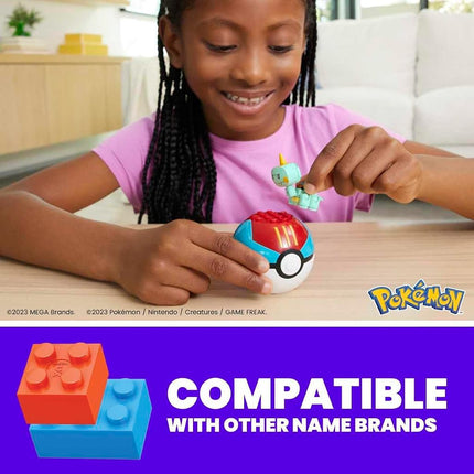 Mega Pokémon HNT91 Articulated Buildable Figure 5 cm + Pokéball - Khelocrok/Chewtle