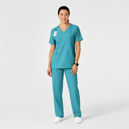 WonderWink Multi-Cargo Pant, Teal Blue, Large