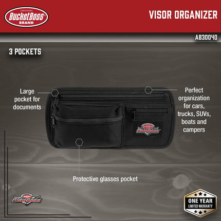 Bucket Boss - AutoBoss Visor Organizer, Auto Boss (AB30040)
