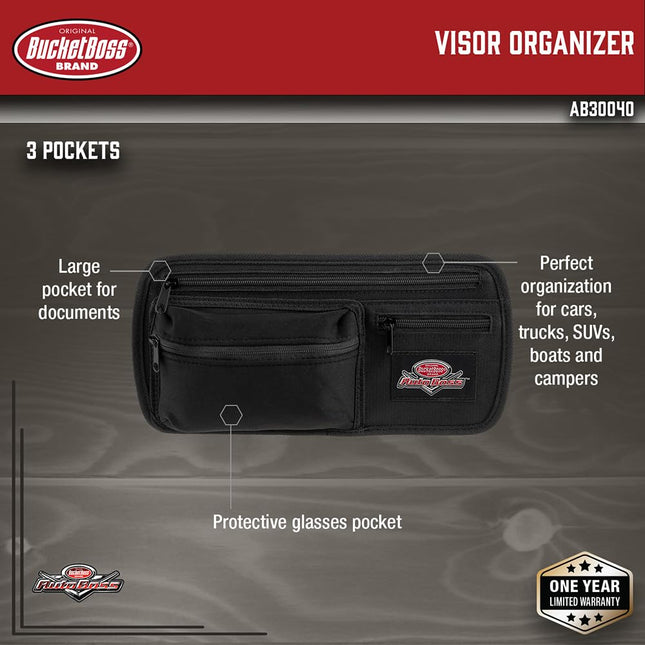 Bucket Boss - AutoBoss Visor Organizer, Auto Boss (AB30040)