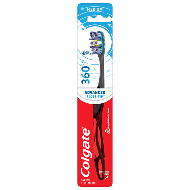 Colgate 360 Advanced Floss-Tip Bristles Toothbrush