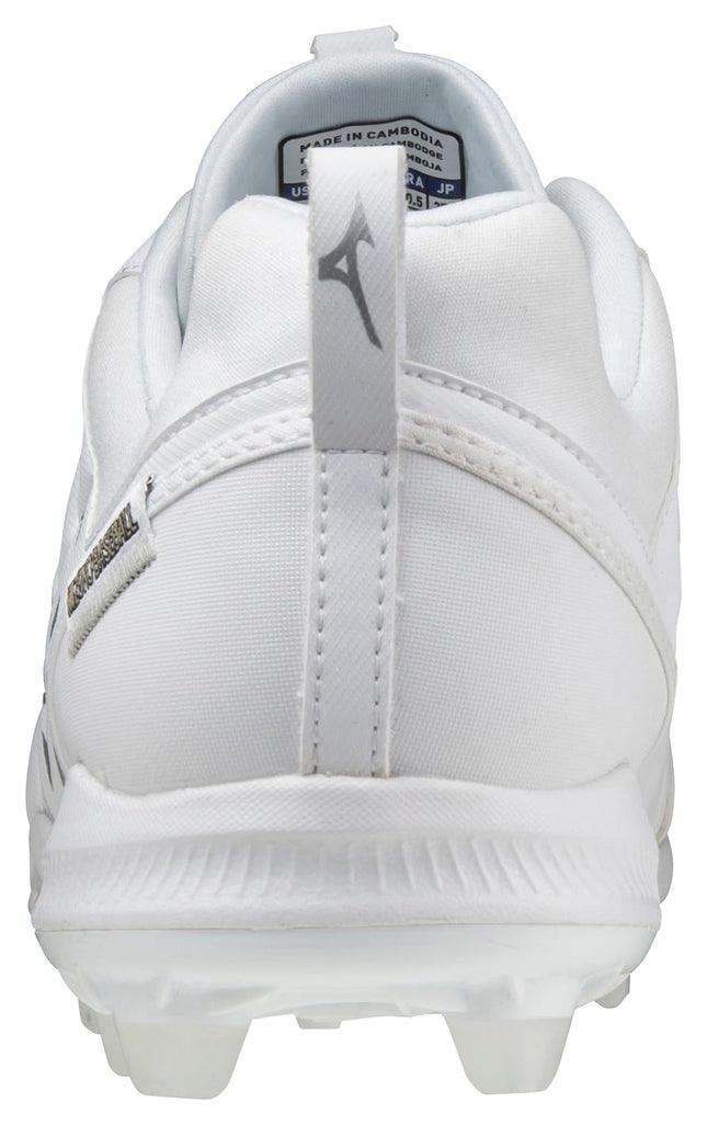 Mizuno Ambition 2 TPU Low Mens Molded Baseball Cleat 6 White