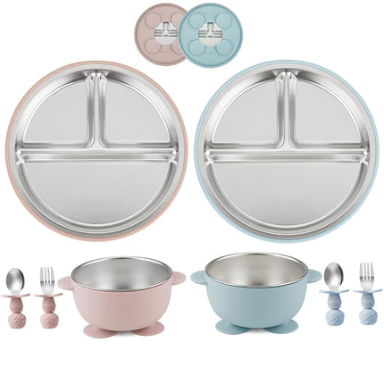 PandaEar 8PCS Baby Feeding Set | Stainless Steel S