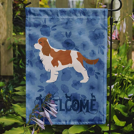 Caroline's Treasures CK6176GF Cavalier King Charles Spaniel Welcome Flag Garden Size, Small, Multicolor