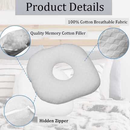Wuronsa Ear Piercing Pillow with Hole for Cartilage Piercings, CNH Support