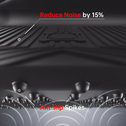 Torcia 5Pcs Custom Truck Floor Mats for 2019-2024 Chevy Silverado/GMC Sierra 1500 Crew Cab | All-Weather Floor Liners w/Weather Strips & Anti-Slip Spikes | Car Carpet for Winter, Ski, Hunting, Camping