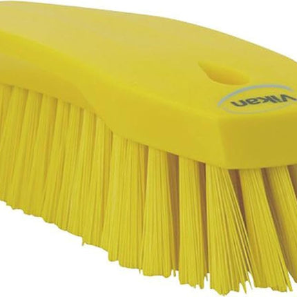 Vikan 38906 Hard Hand Brush, Yellow, Large, 200mm 