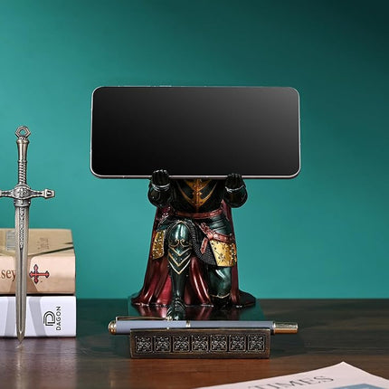 Knight Pen Holder Desk Organizer Office Decor Letter Opener for Desk Green