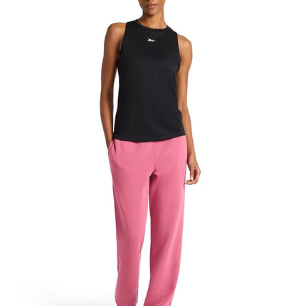 Reebok Apparel Women's Cozy Classic Sweatpant, Standard Fit, 30” Inseam, Midweight Cotton-Poly Fleece Fabric, Studio Pink, S