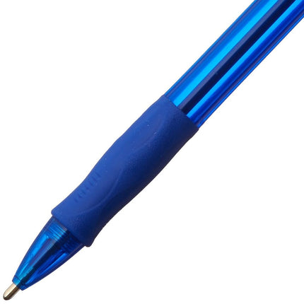 BIC Velocity Retractable Ballpoint Pen, Blue Ink, 1.6mm, Bold, Dozen