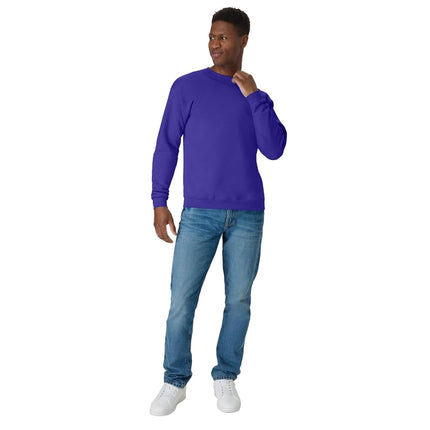 Hanes unisex-adult mensOP160Ecosmart Fleece Sweatshirt Long Sleeve Sweatshirt - purple - XL