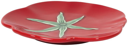Now Designs Tomato Collection Tomato Shaped Dish, DIA8.5in, 100% Stoneware, Dishwasher & Microwave Safe