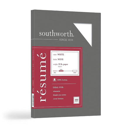 Southworth® 100% Cotton Résumé Paper, 8 1/2" x 11"