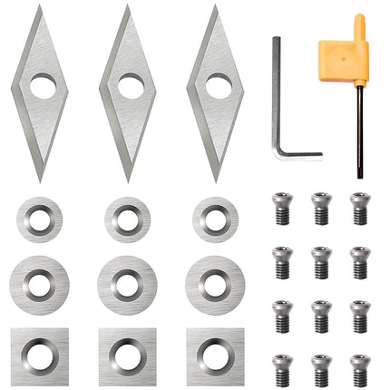 Diraeen 27pcs Carbide Lathe Tools,Tungsten Cutters