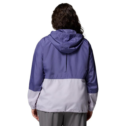 Columbia Women's Flash Forward II Windbreaker, Stormwatch/Lavender Pearl, XXL