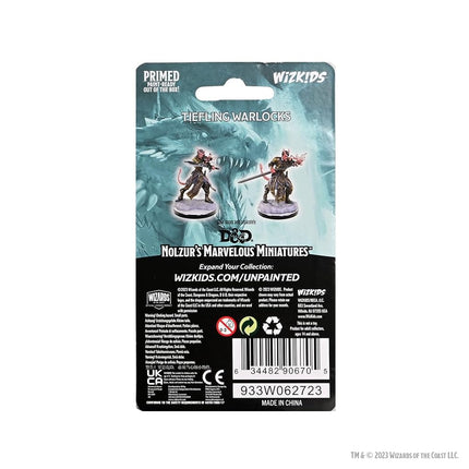 WizKids D&D Nolzur's Marvelous Miniatures: Tiefling Warlocks Dungeons and Dragons Unpainted Miniatures, Undefined