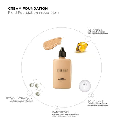 LORD & BERRY Cream Foundation, Almond 50 ml