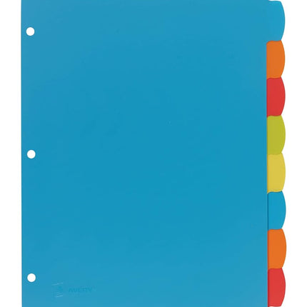 Avery Big Tab Write & Erase Durable Plastic Dividers for 3 Ring Binders, 8-Tab Set, Bright Multicolor, 1 Set (16130)