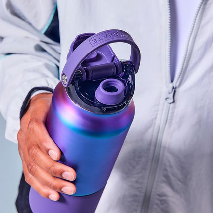 BrüMate Rise 35oz Water Bottle With 100% Leakproof Covered Silicone Straw | Insulated Stainless Steel Water Bottle With Removable Straw | Fast Flow | Soft Sip Silicone Spout | BPA-Free (OD Green)